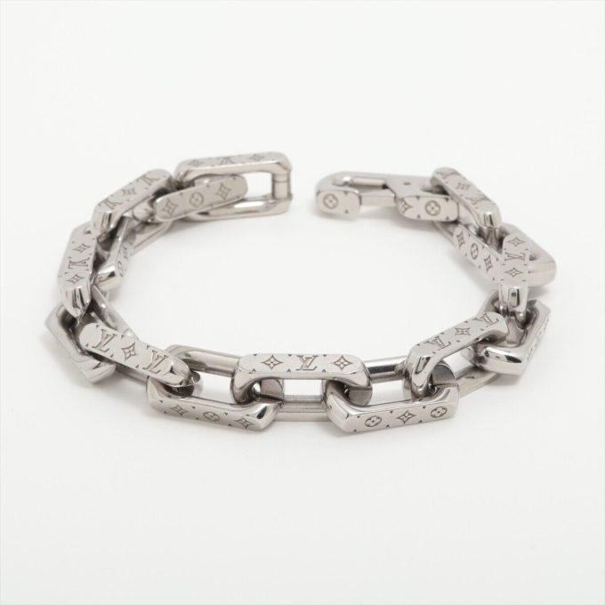 LOUIS VUITTON Chain Monogram LE1213 Silver Bracelet