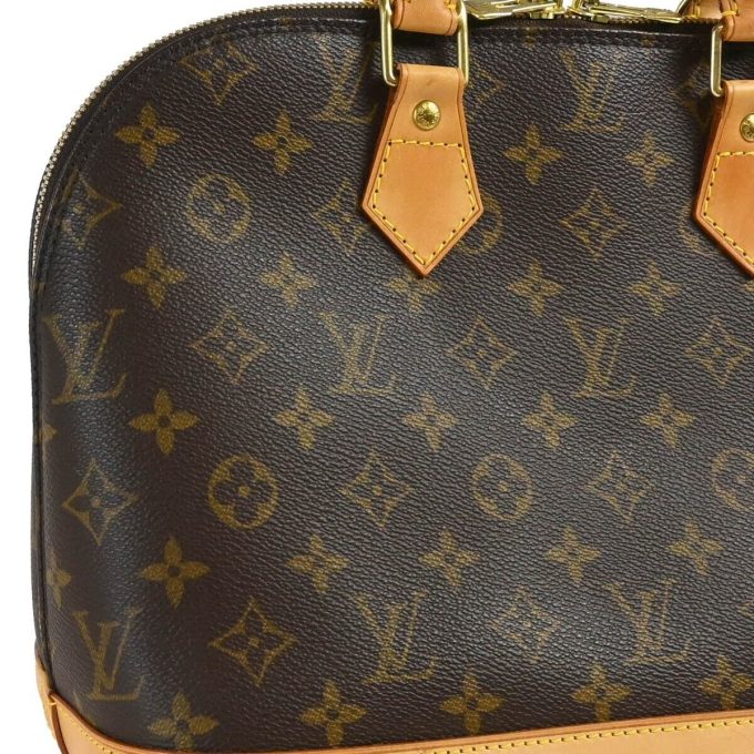 LOUIS VUITTON Monogram Alma Handbag M51130 Genuine Leather Purse Bag - Image 3