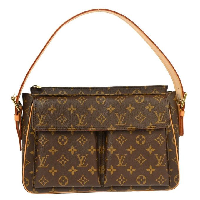 LOUIS VUITTON Monogram Viva Cite GM Handbag M51163 Black