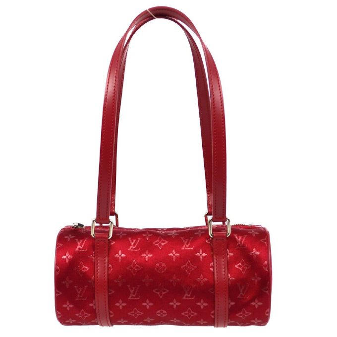 LOUIS VUITTON Red Monogram Satin Little Papillon TH1002 181943