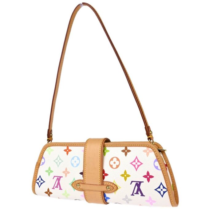 LOUIS VUITTON White Monogram Multicolor Shirley Handbag M40049 MI0065 - Image 2