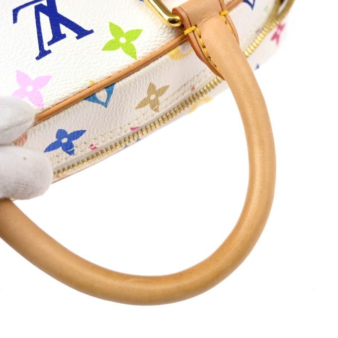 LOUIS VUITTON White Monogram Multicolor Trouville Handbag M92663 - Image 7