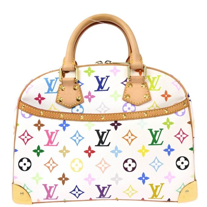 LOUIS VUITTON White Monogram Multicolor Trouville Handbag M92663