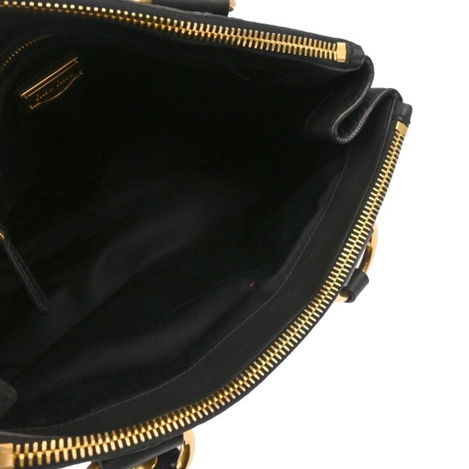 MIU MIU Black Leather 2way Handbag 53 114791 - Image 4