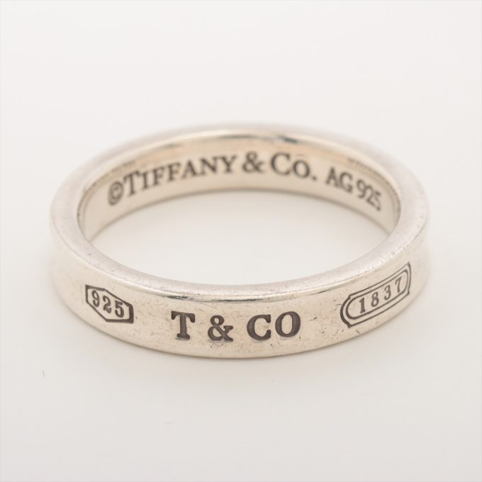 TIFFANY 1837 Narrow Ring 925 Silver Band 4.4g