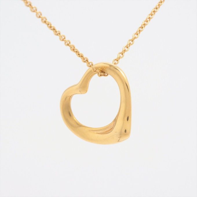 TIFFANY Open Heart Necklace 750(YG) 3.4g