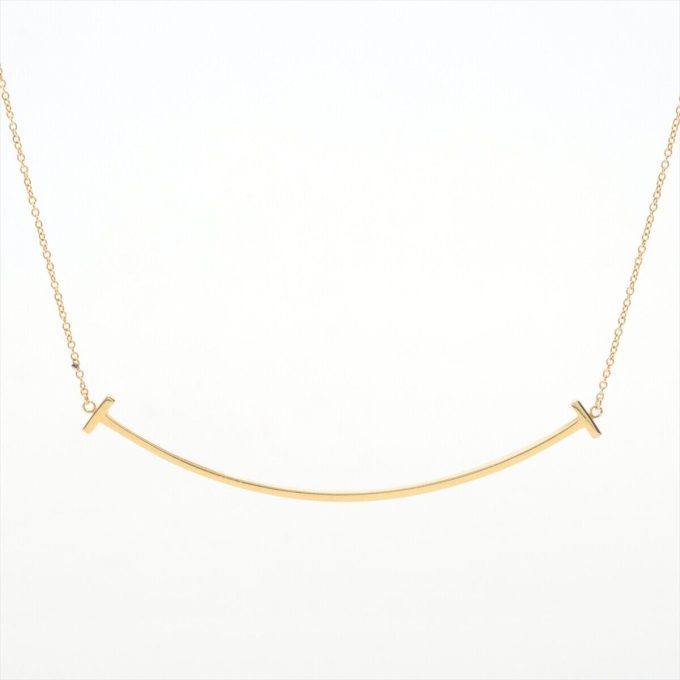 TIFFANY T SMILE LARGE NECKLACE 750(YG) 3.6g