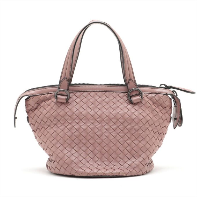 BOTTEGA VENETA Intrecciato Leather 2 Way Handbag in Pink - Image 2