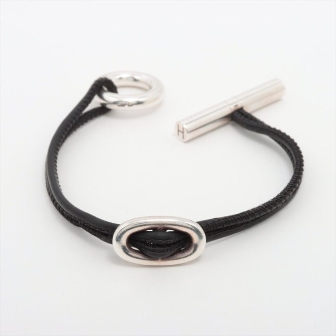 HERMÈS Chaine D'Ancre Skipper Bracelet – Silver 925 & Leather 16.7g