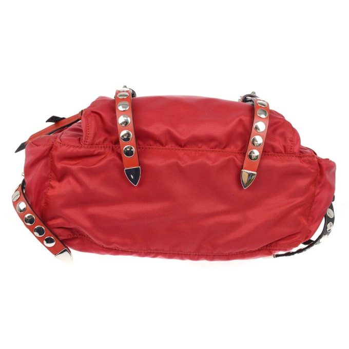 PRADA Red Nylon Shoulder Bag 1BD118 25 XX02060 - Image 3