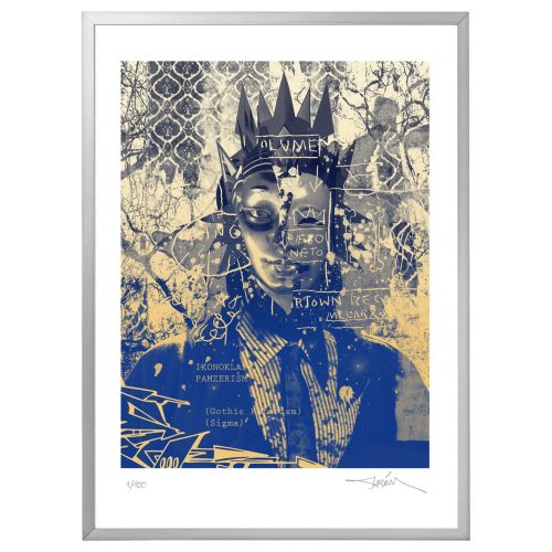 Máscara de Rammellzee y Basquiat / 70 cm X 50 cm / Fine art print