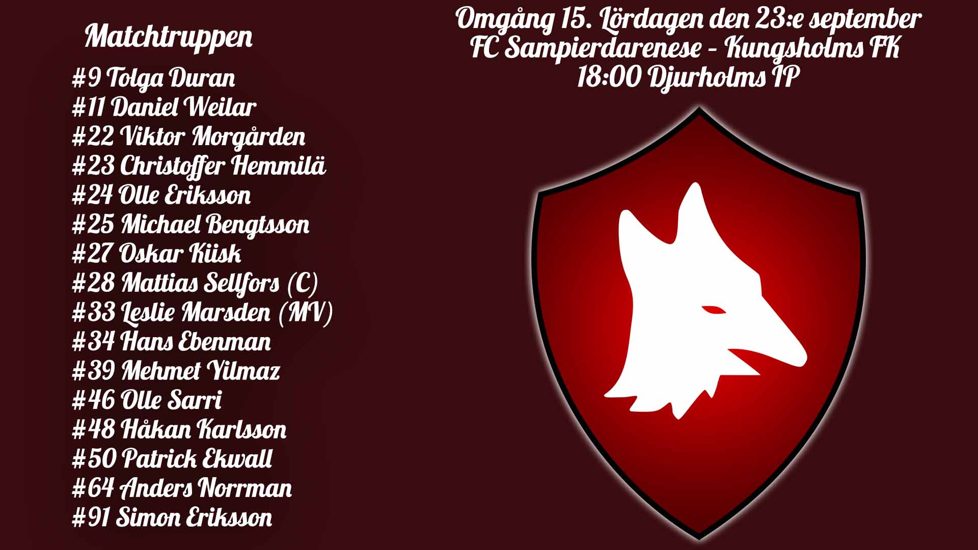Du visar för närvarande Inför: FC Sampierdarenese – Kungsholms FK