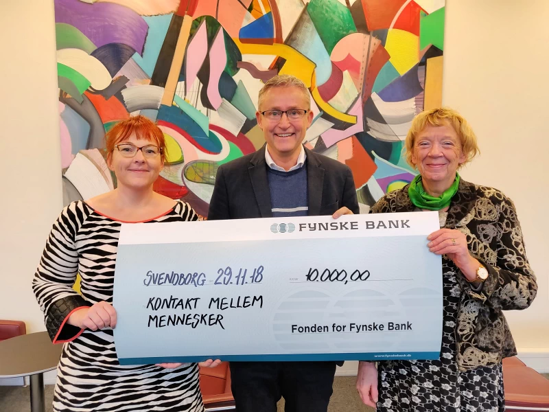 Fynske Bank Fonden støtter Kontakt mellem Menneskers traditionsrige juleaften, ”Jul i Skallen”, med 10.000,-.