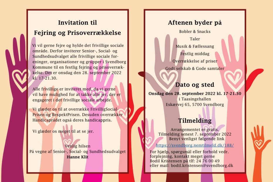 Invitation til fejring af det frivillige sociale område 2022