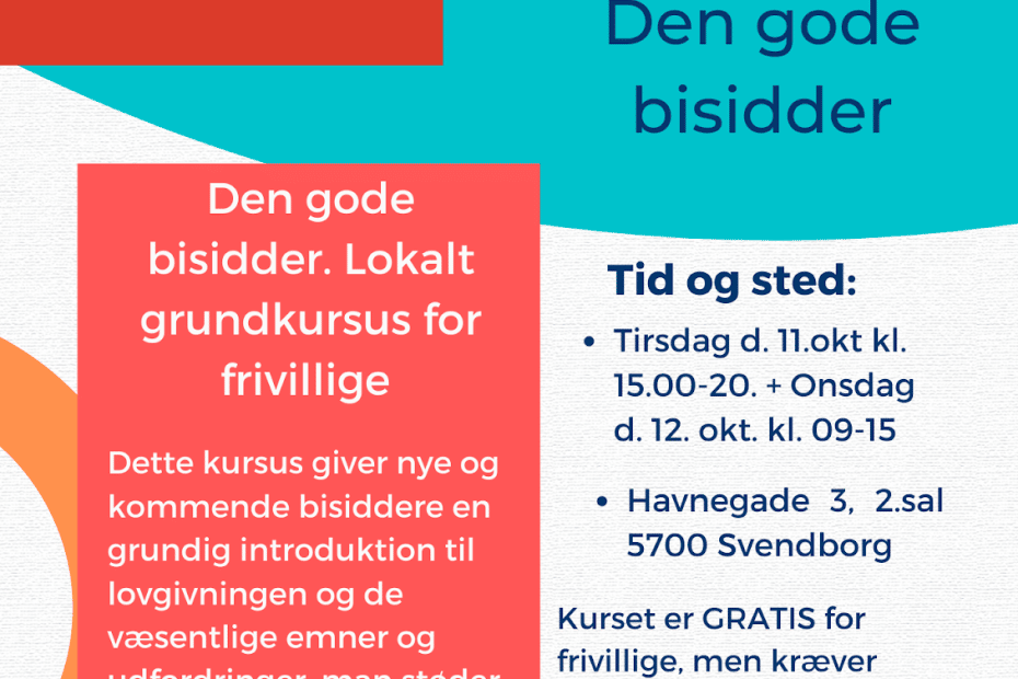 GRATIS KURSUS FOR FRIVILLIGE: “DEN GODE BISIDDER.”