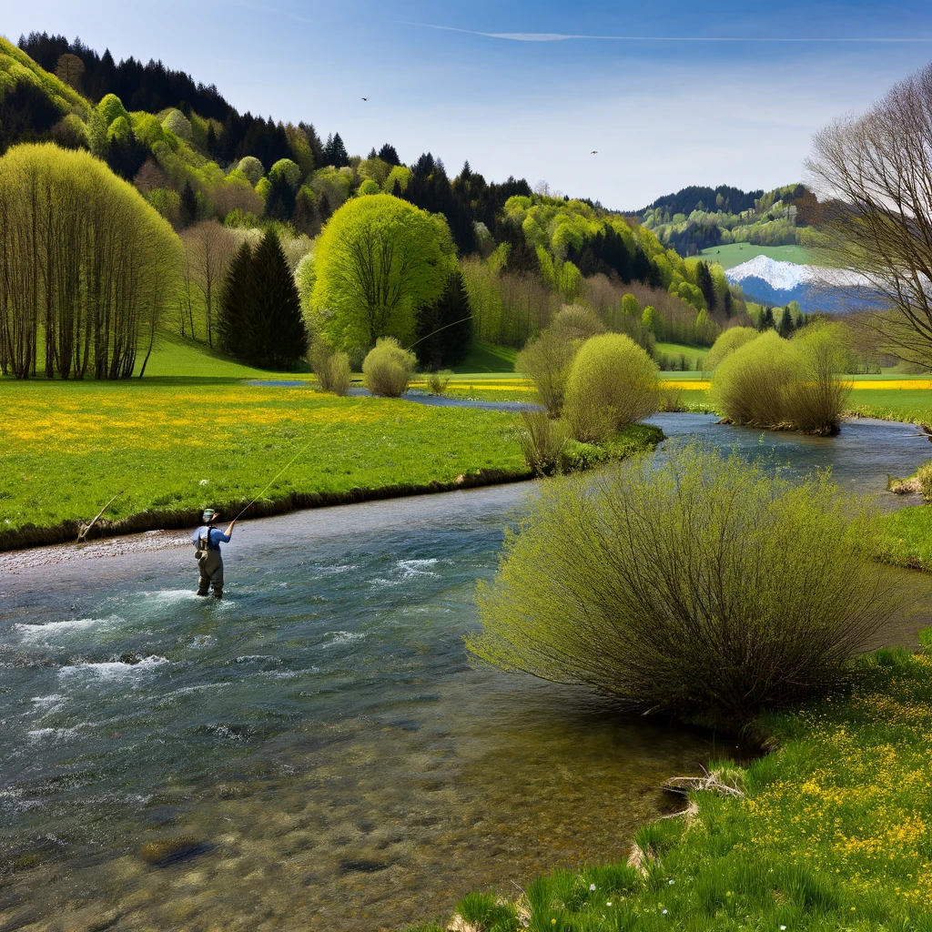 Fliegenfischen im Frühling