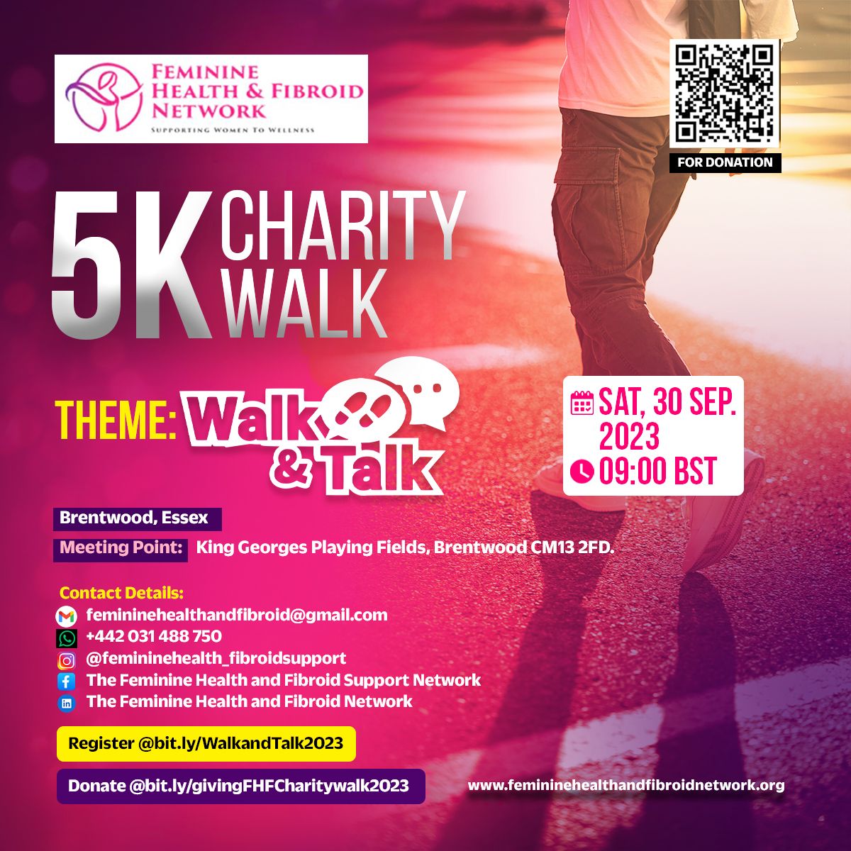 5K CHARITY WALK : Walk & Talk 2023