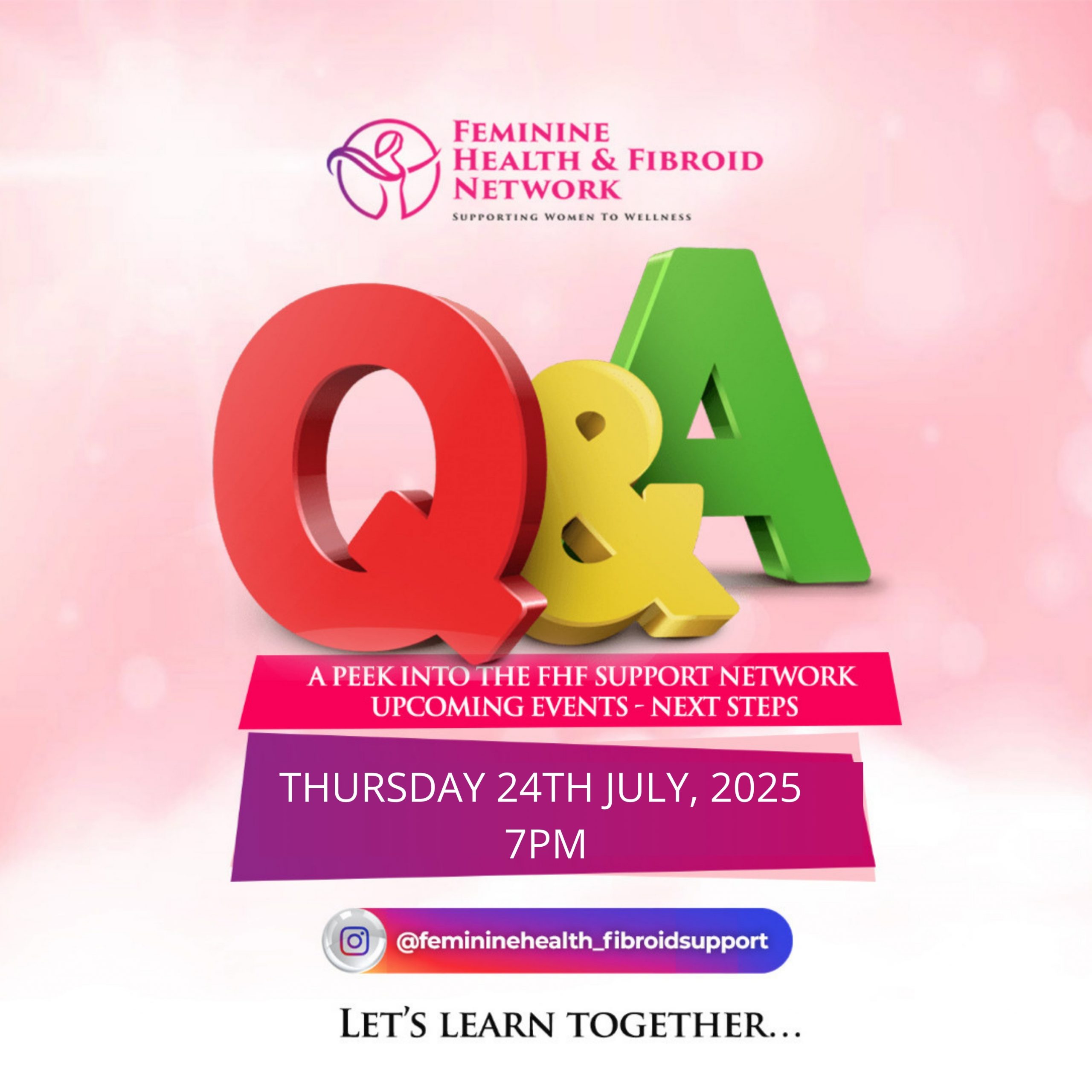 Q & A INSTAGRAM LIVE EVENT