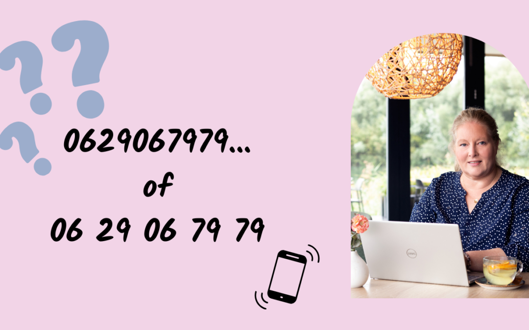 Schrijfwijze telefoonummer op website, hoe doe je dat?