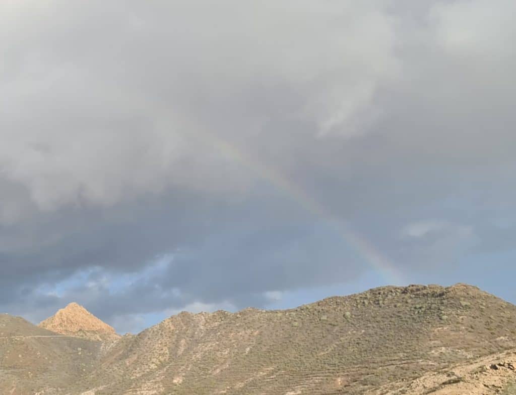 Vejret på Tenerife. Regnbue