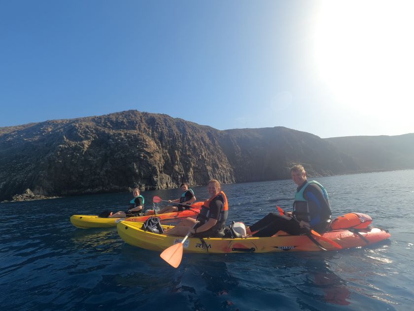 Tenerife. Kajak og snorkling med skildpadder