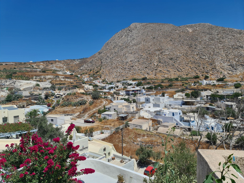 Udsigt fra borgen i Emporio, Santorini