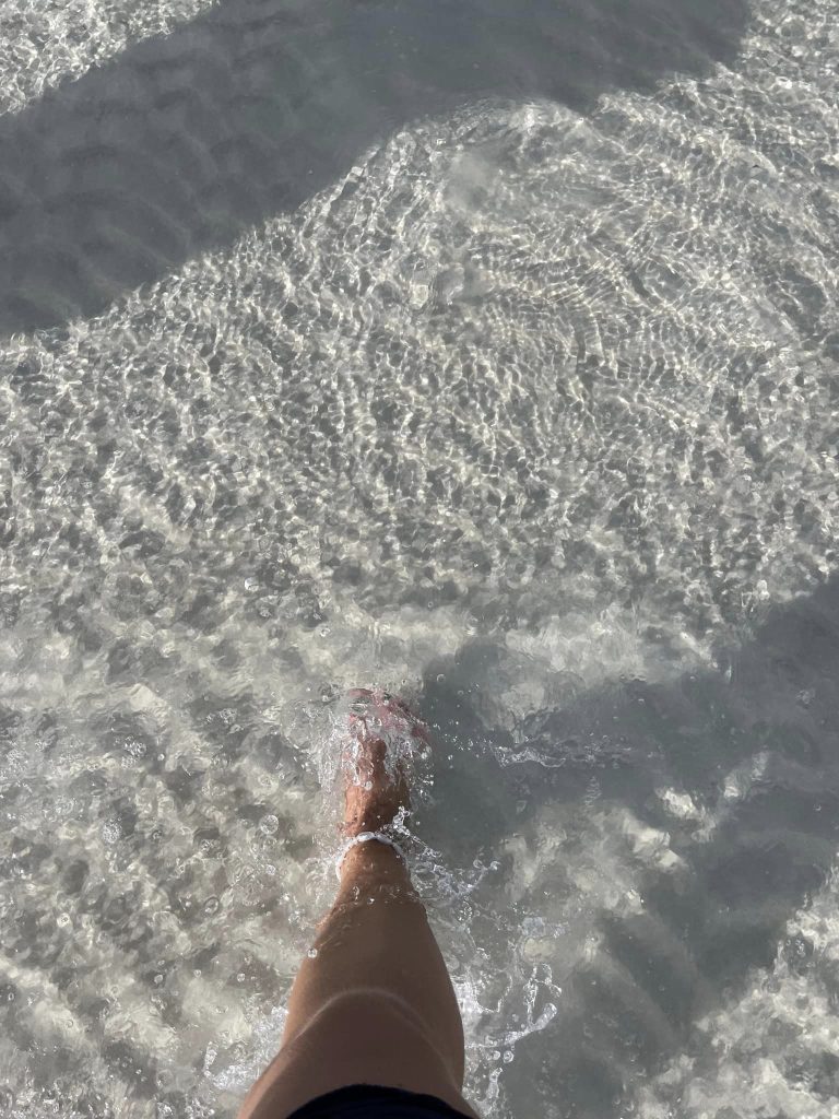 Whitehaven beach. Sandstrand og krystalklart vand