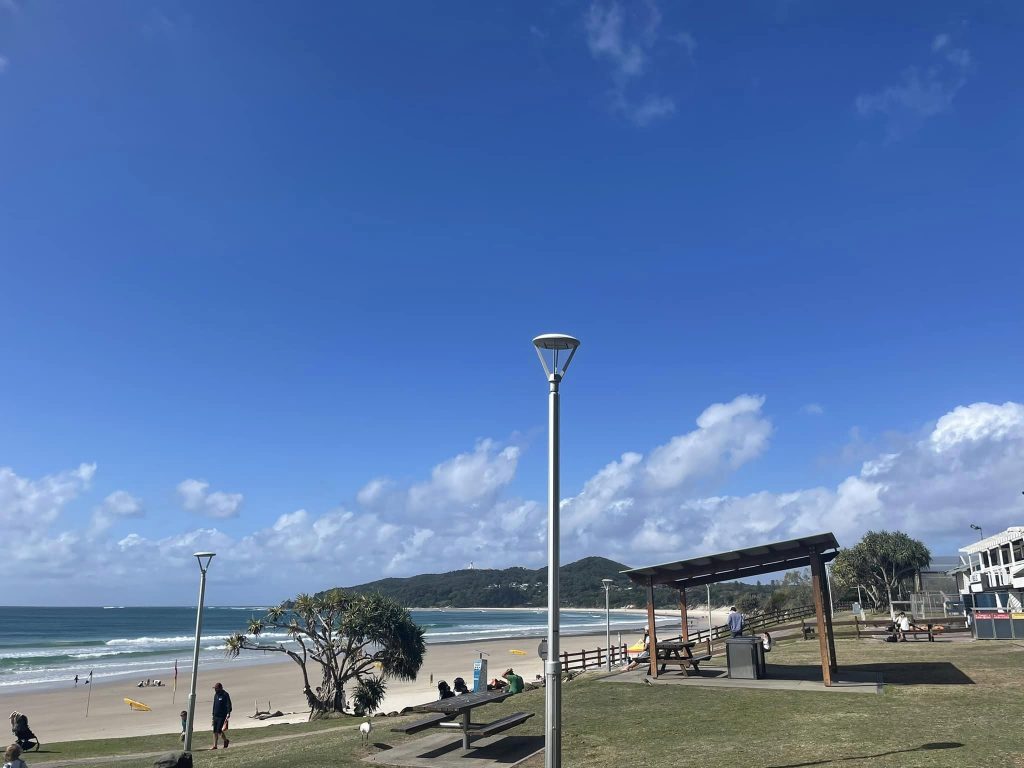 Byron Bay. Udsigt over stranden.