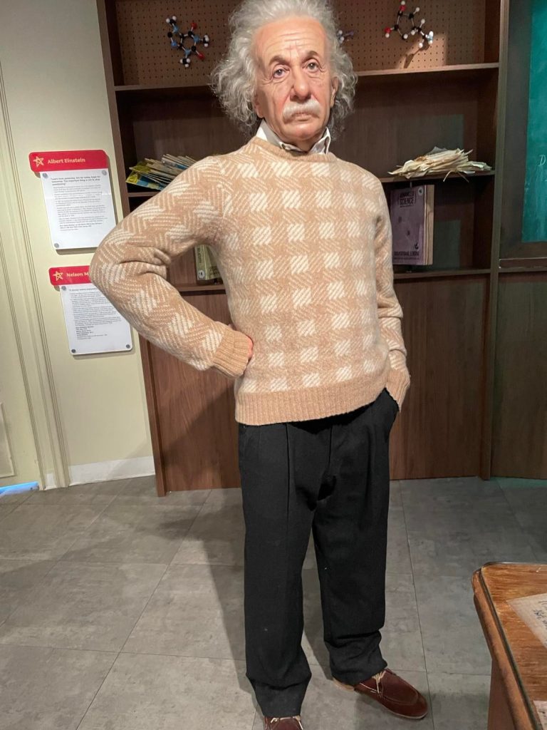 Madame Tussauds. Voksfigur af Albert Einstein.