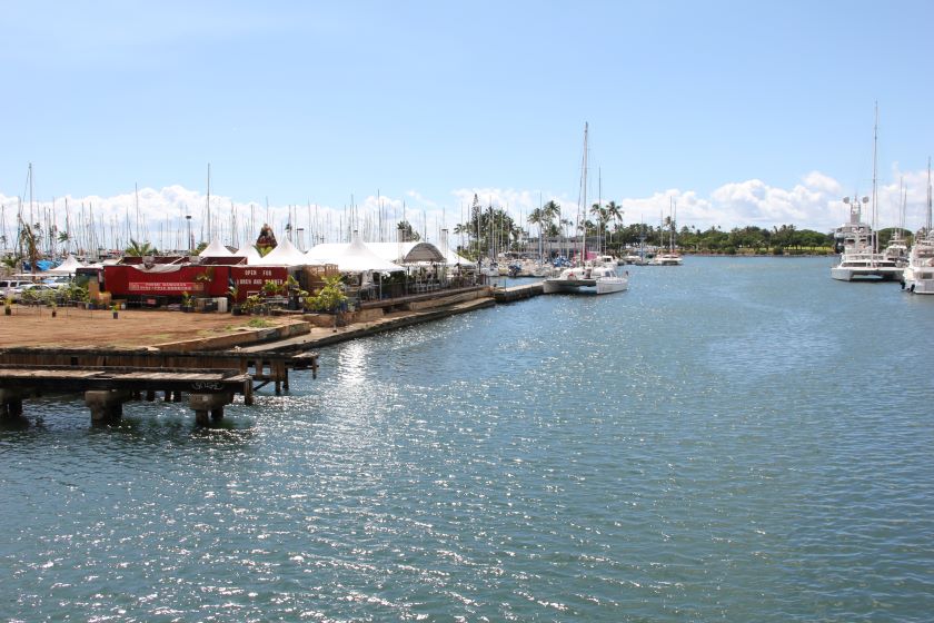 Honolulu og Pearl Harbor. Billede af lystbådehavnen i Honolulu
