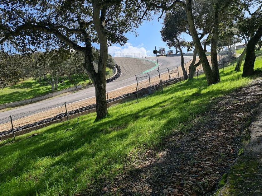 Rejseblog Laguna Seca Raceway. The Corkscrew