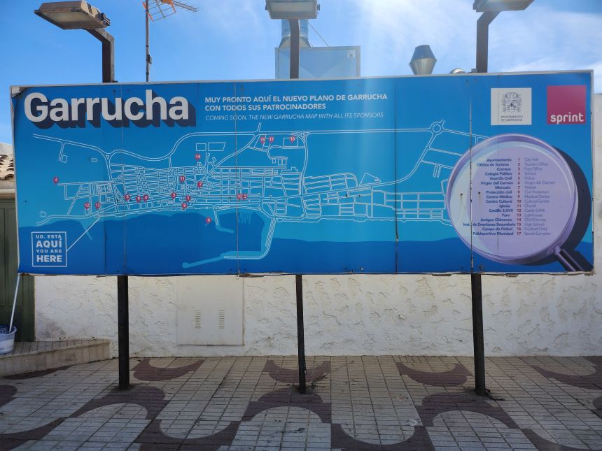 Kort over Garrucha