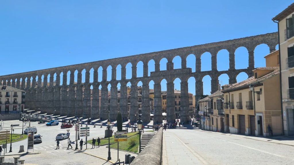 Den romerske akvædukt i Segovia.