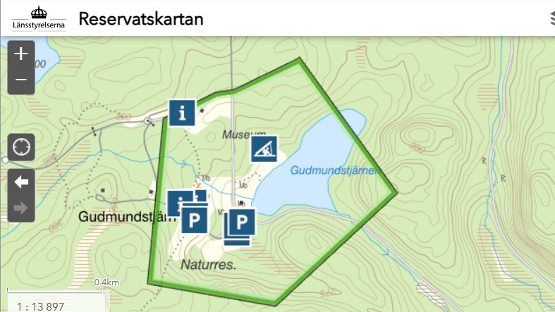 Gudmundtjärn karta- Länstyrelsen