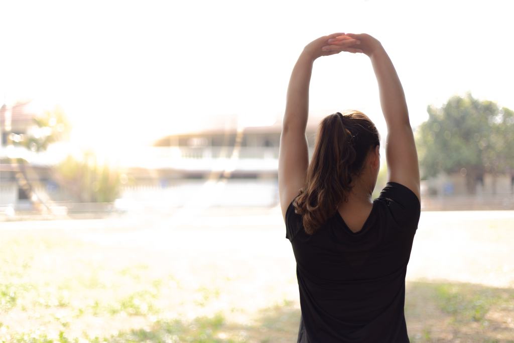 exercise and stretch after festival