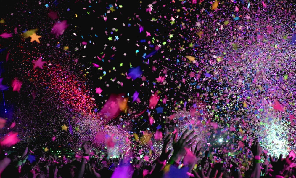 confetti at festival