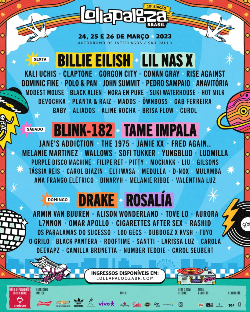 Lollapalooza Brazil 2023 Lineup and More Information