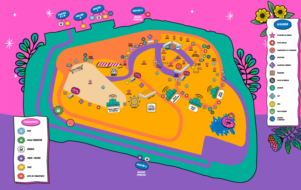 Lollapalooza Brazil festival map 