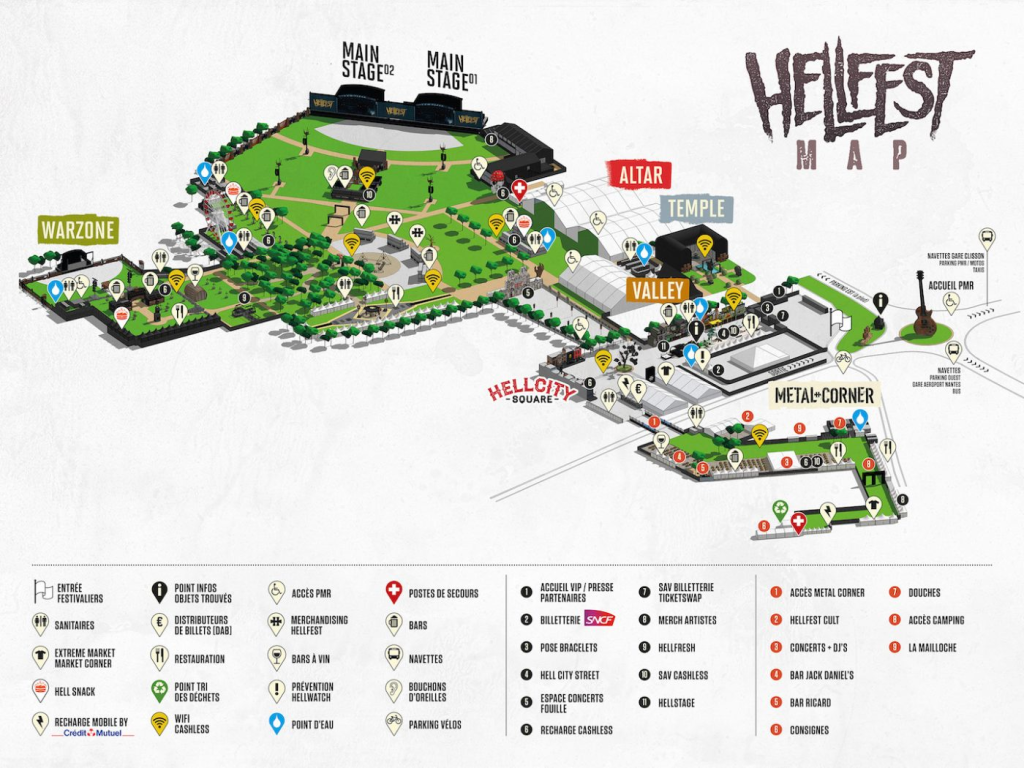 Hellfest open air festival map