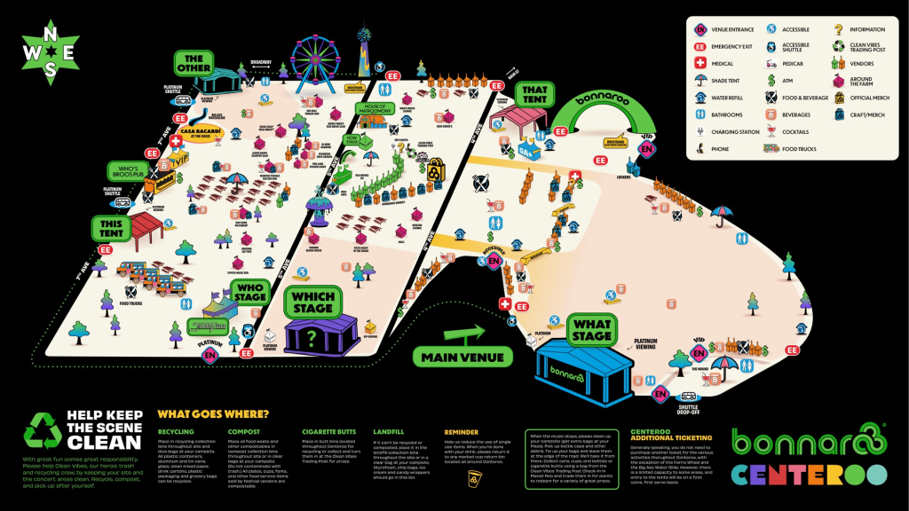 Bonnaroo Festival Map