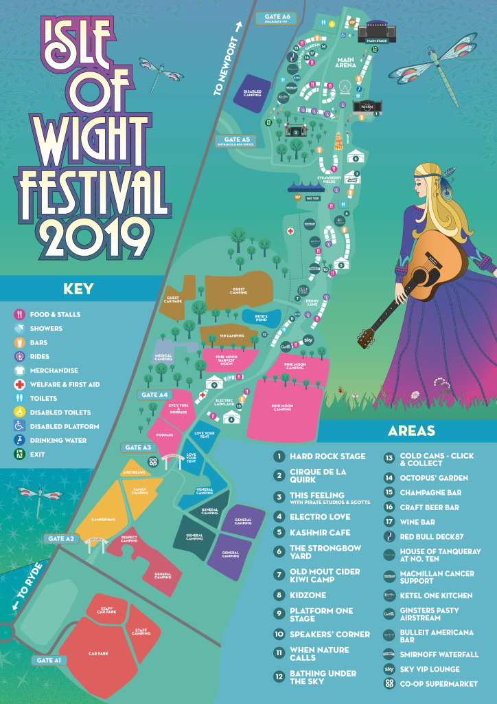 isle of wight festival site map