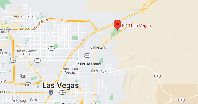 location EDC Las Vegas maps