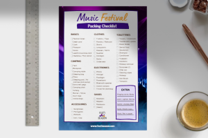 Free Music Festival Checklist for packing