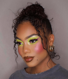 neon festival makeup look