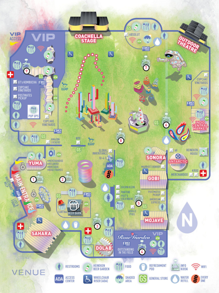 Coachella festival site map