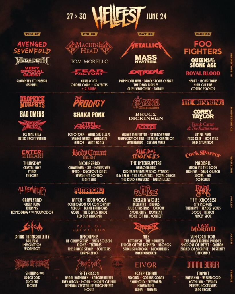 Hellfest Lineup: Poster 2024