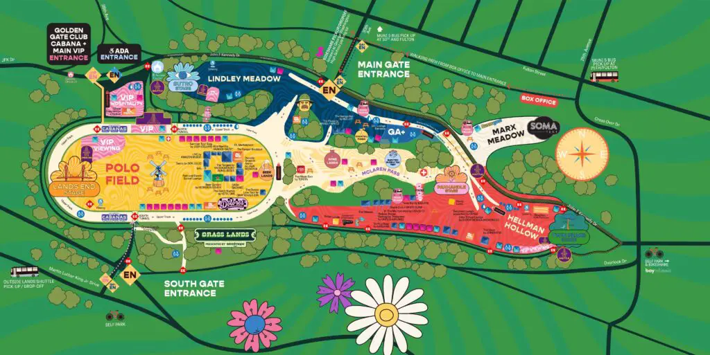 Outside Lands Festival Map 2024