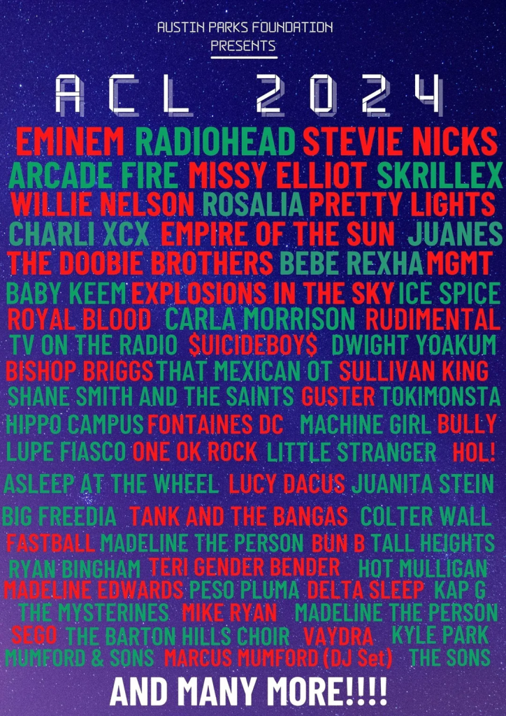 Austin City Limits (ACL) Festival 2024 Lineup and Information