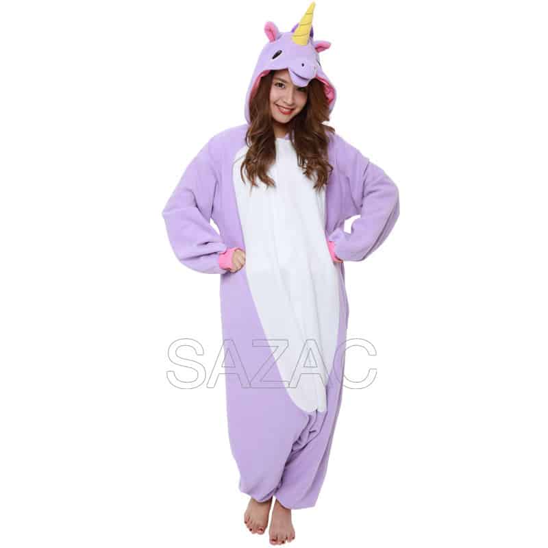 Paarse eenhoorn onesie (Premium)