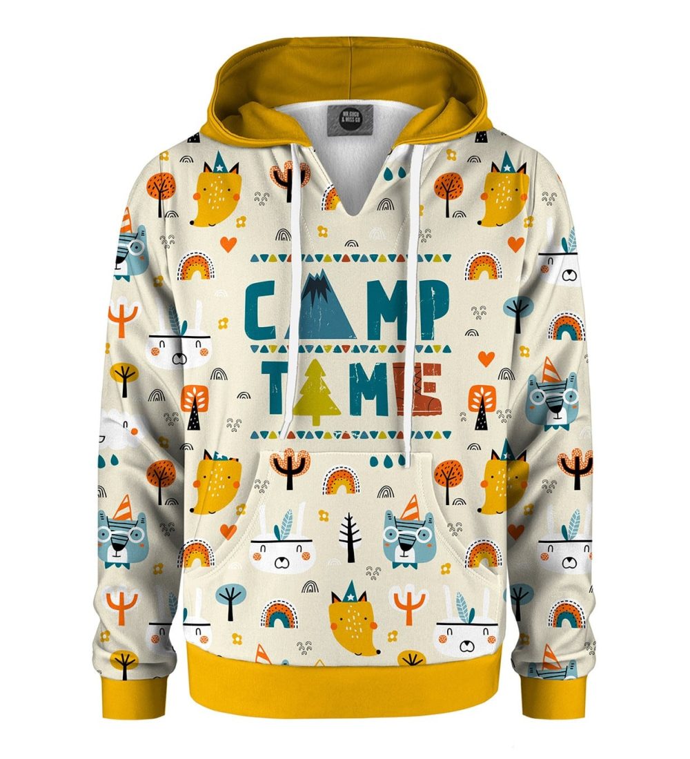 camp time kids hoodie kangaroo
